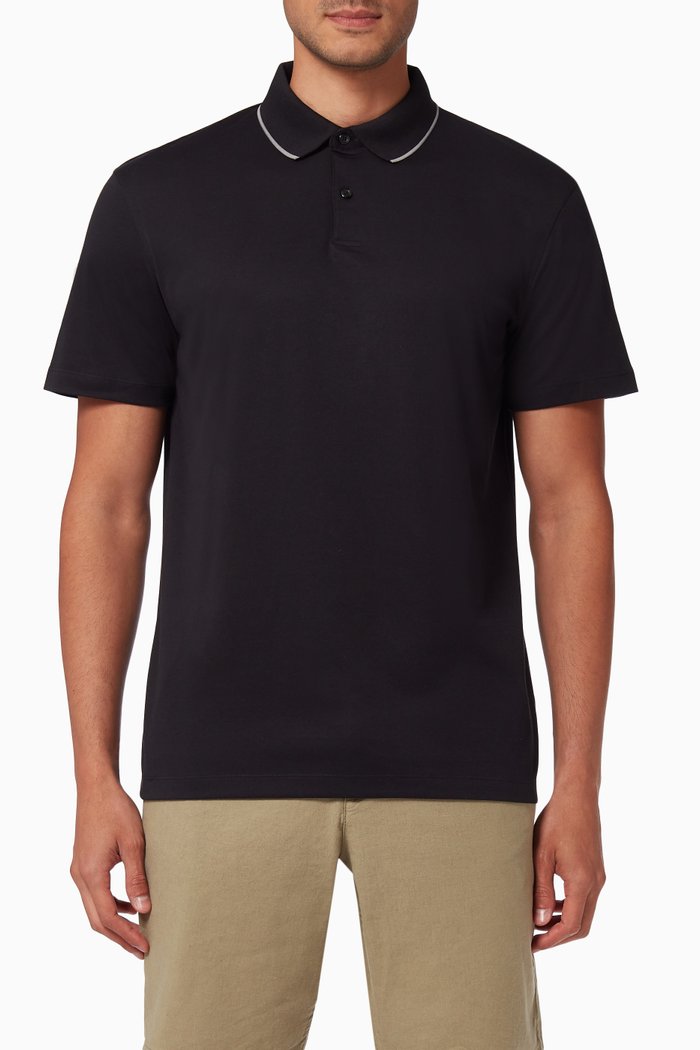 

Interlock Coolmax® Polo Shirt in Organic Cotton, Black