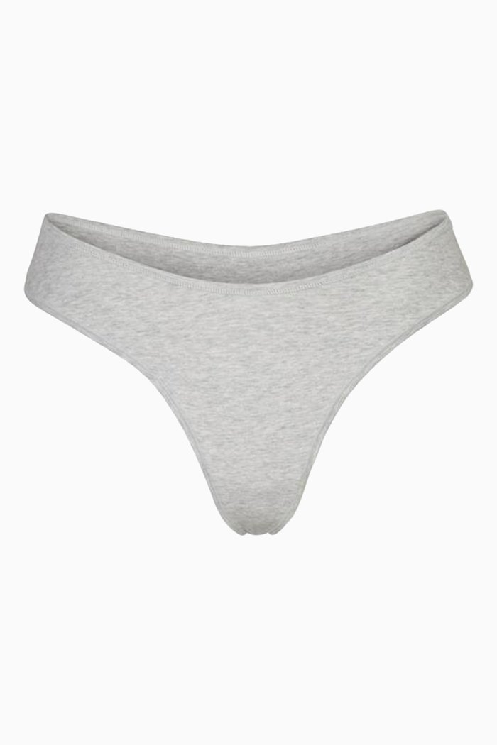 

Cotton Jersey Dipped Thong, Grey