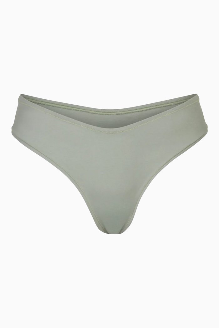

Cotton Jersey Dipped Thong, Grey
