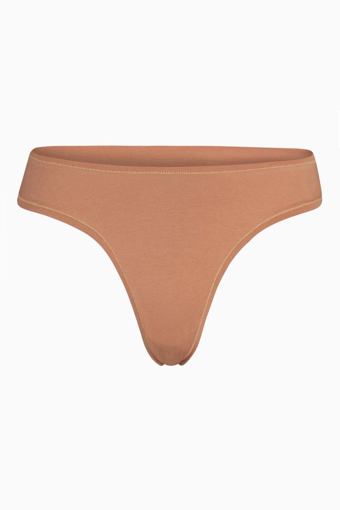 

Cotton Jersey Dipped Thong, Neutral