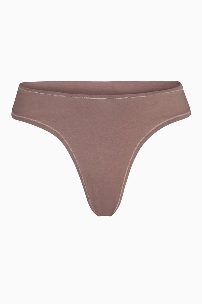 

Cotton Jersey Dipped Thong, Neutral