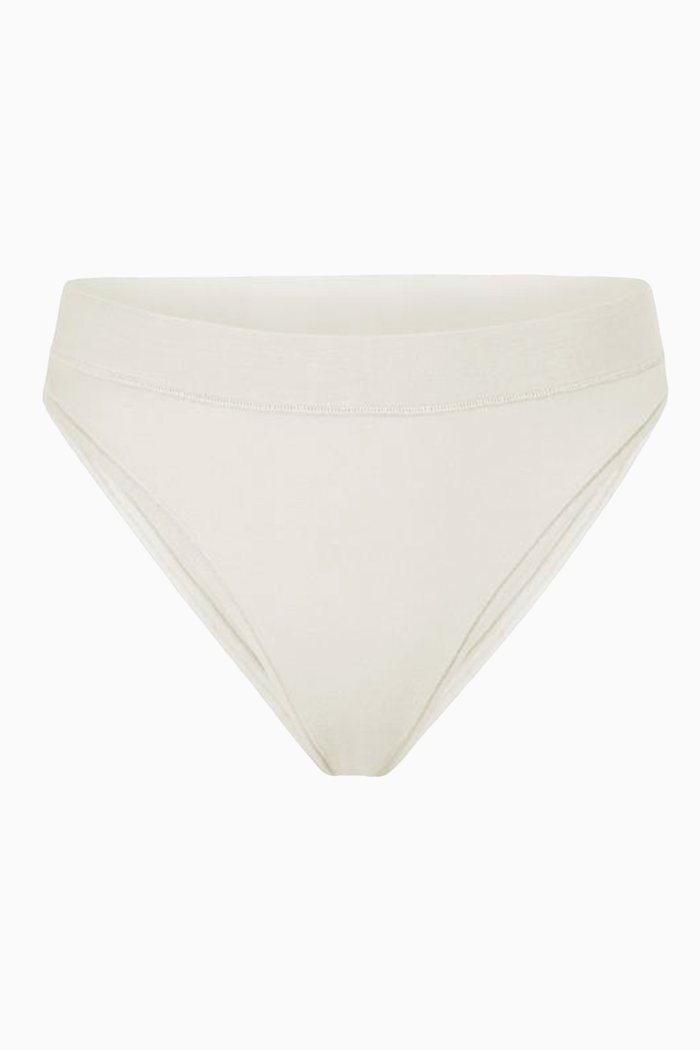 

Cotton Jersey Cheeky Tanga, White