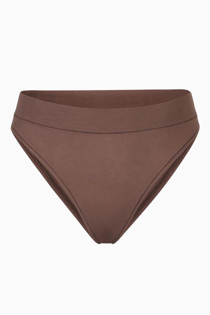 

Cotton Jersey Cheeky Tanga, Brown