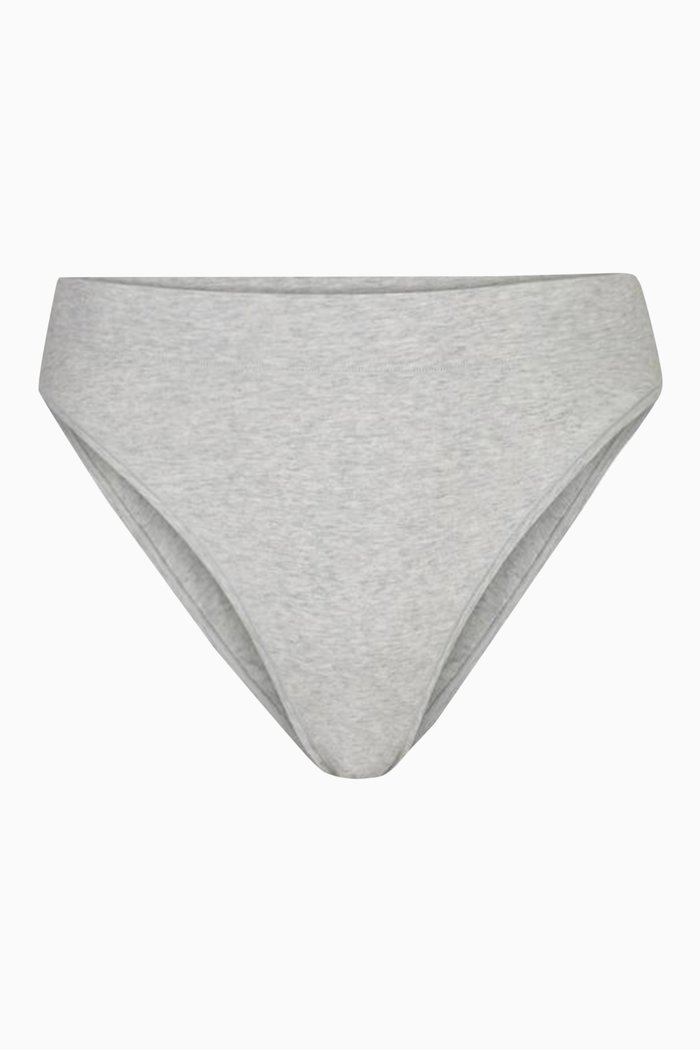 

Cotton Jersey Cheeky Tanga, Grey