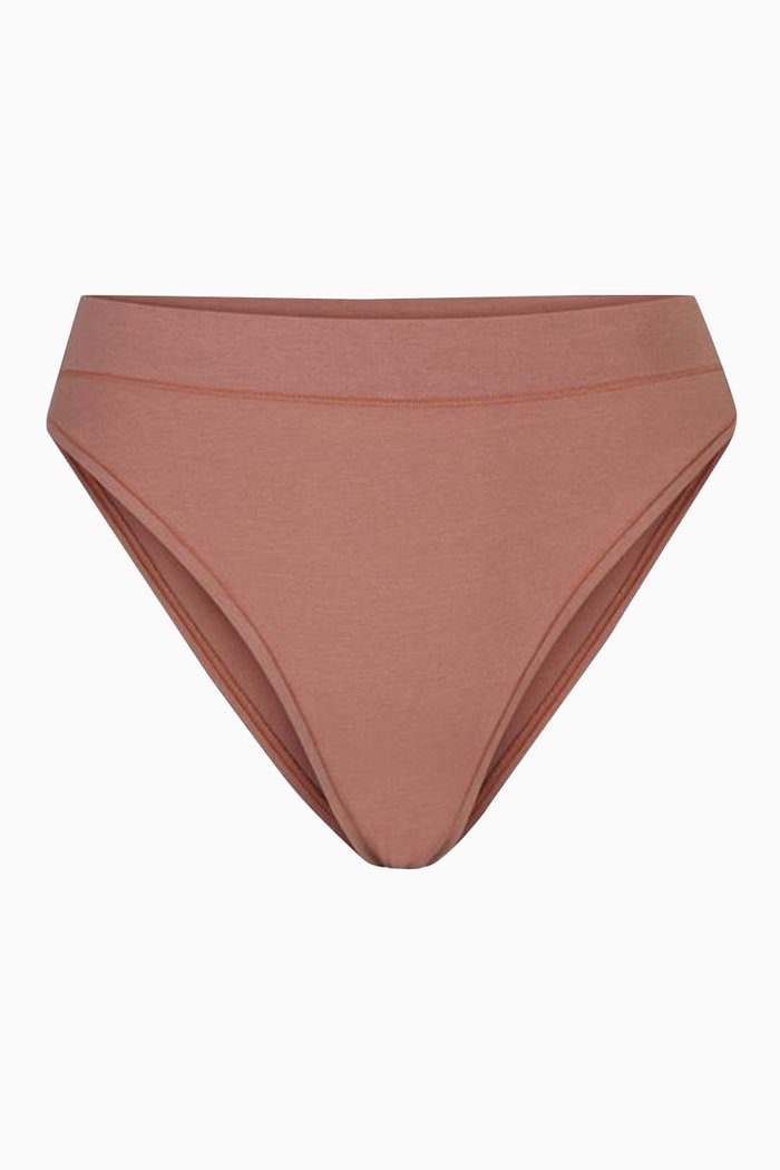 

Cotton Jersey Cheeky Tanga, Brown