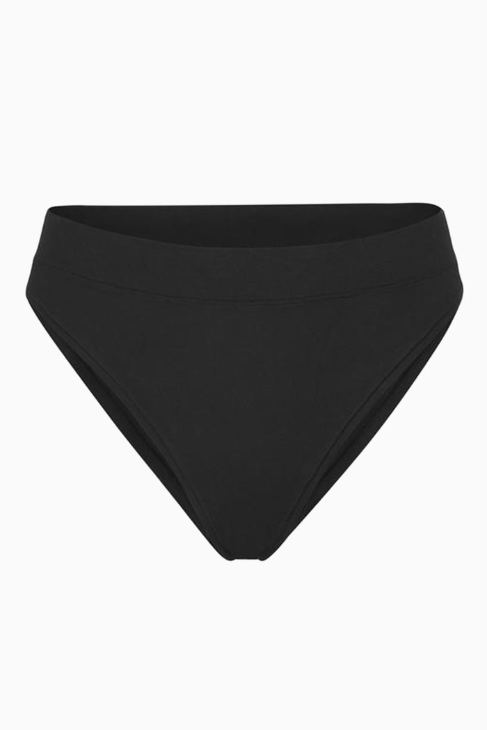 

Cotton Jersey Cheeky Tanga, Black
