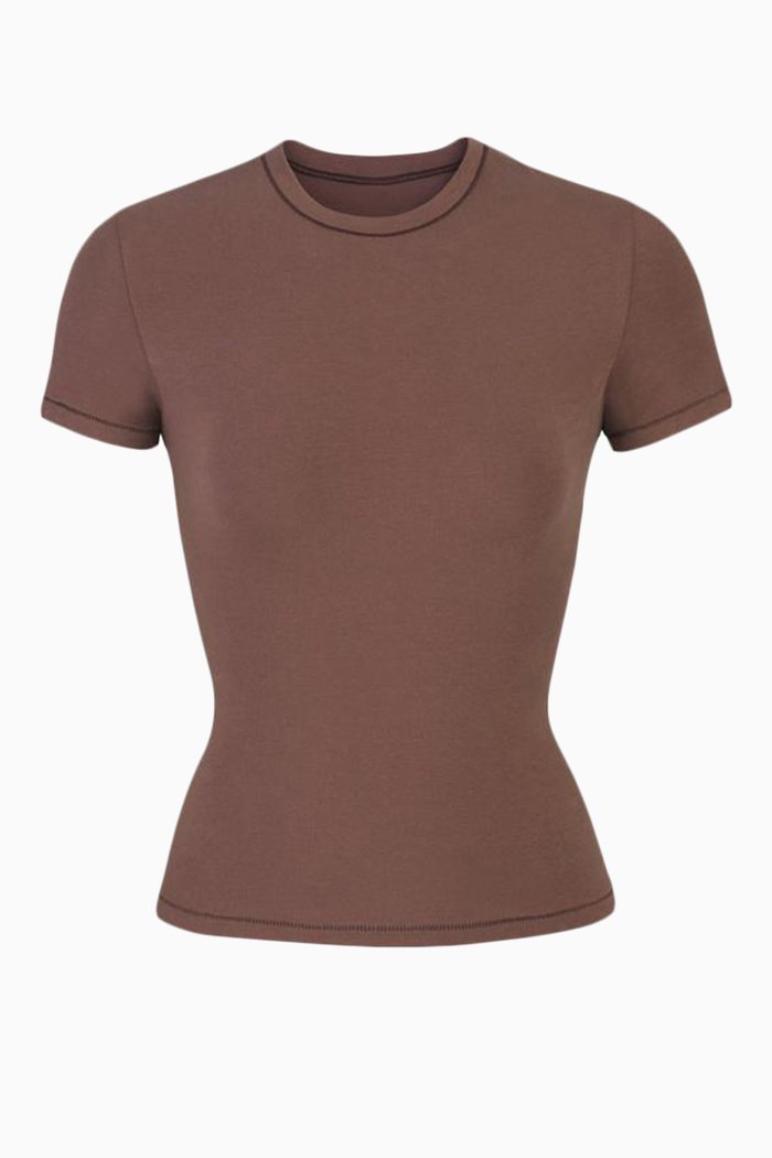 

Cotton Jersey T-shirt, Brown