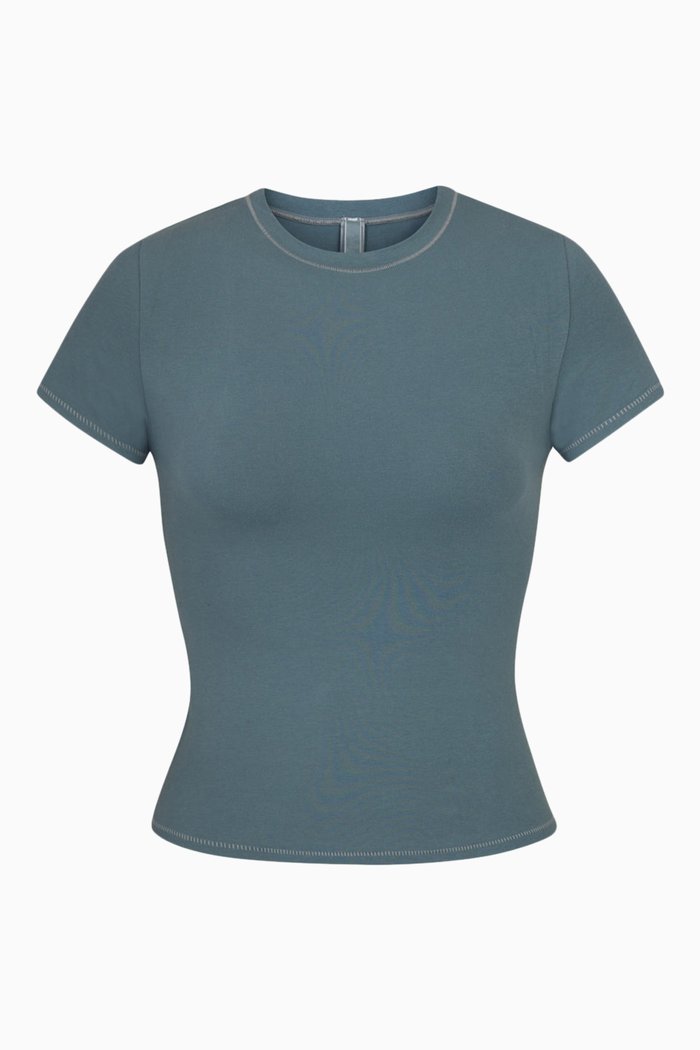 

T-shirt in Cotton Jersey, Blue