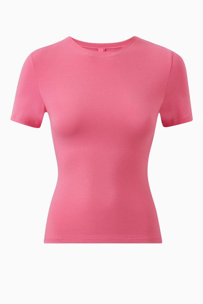 

T-shirt in Cotton Jersey, Pink