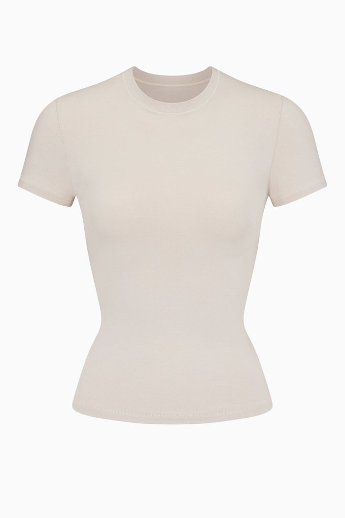 

T-shirt in Cotton Jersey, Grey