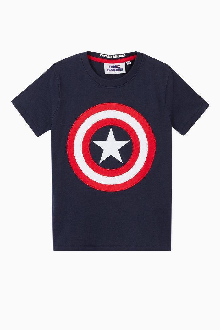 

Captain America Jersey T-Shirt, Black