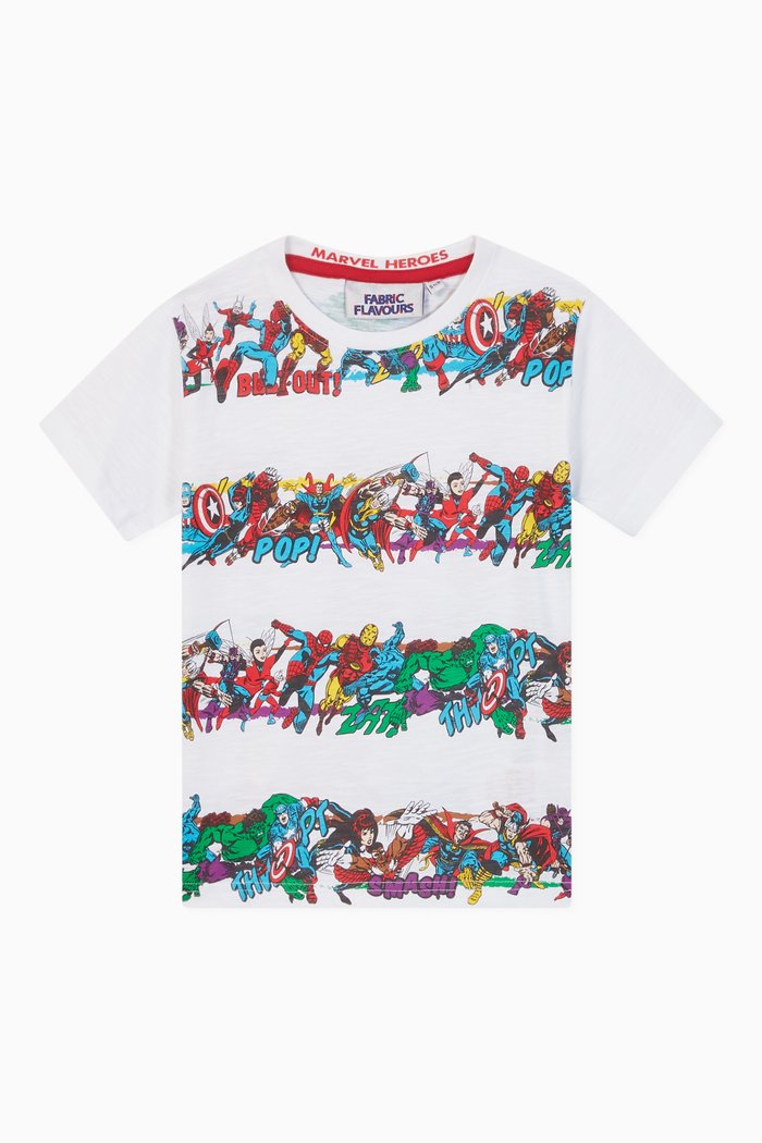 

Marvel Heros Jersey T-Shirt, White