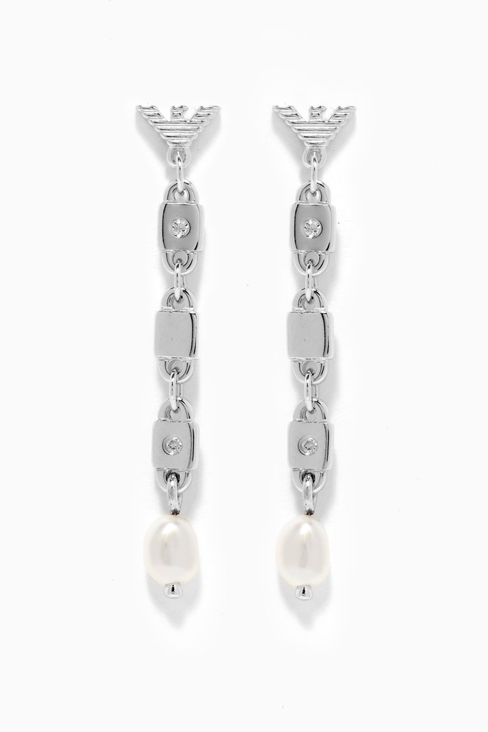 

EA Eagle Essential Drop Earrings in Sterling Silver