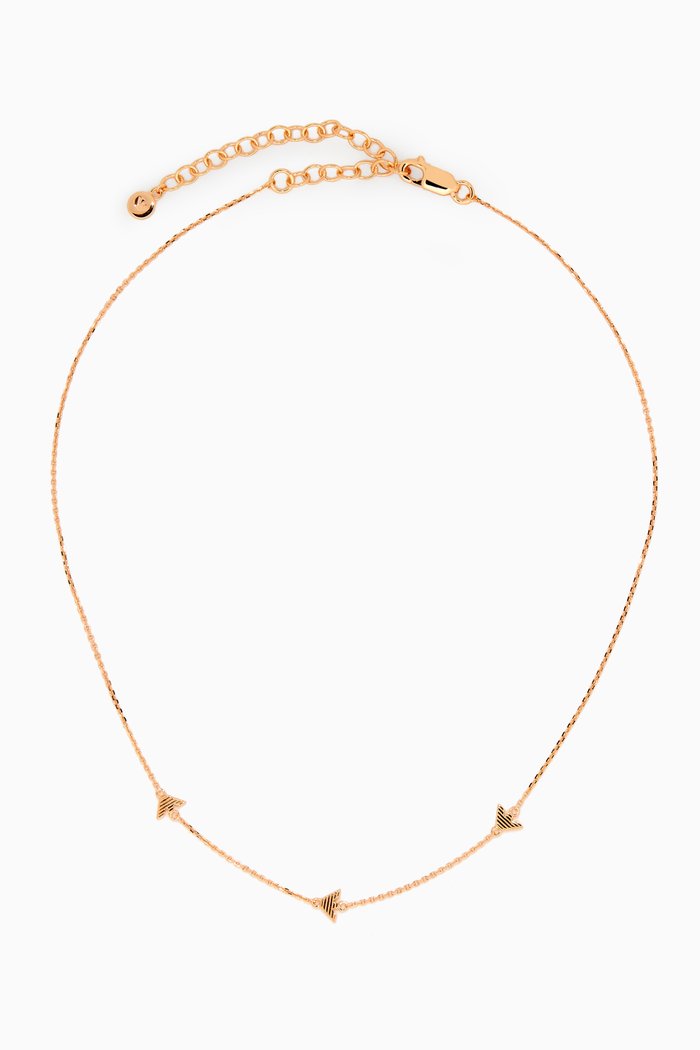 

EA Eagle Sentimental Necklace in Sterling Silver, Rose gold