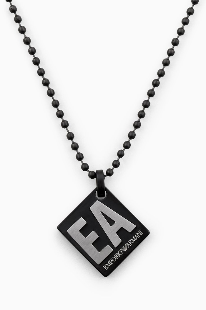 

EA Essential Necklace in Stainless Steel, Grey