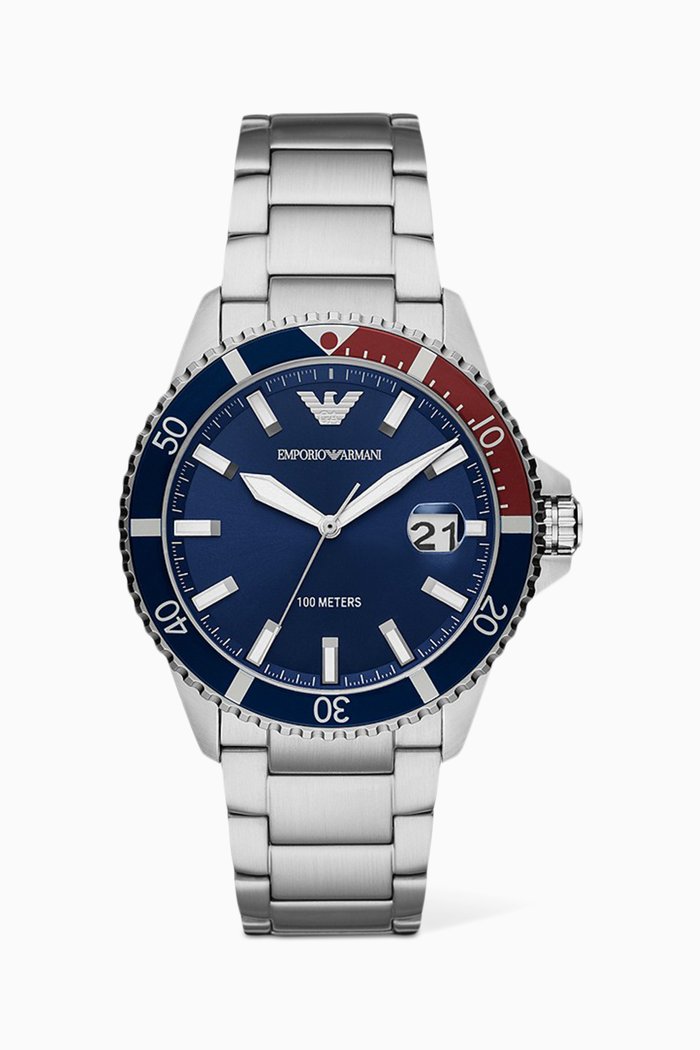 

Diver Quartz Watch, Silver