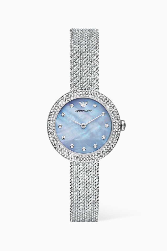 

Rosa Quartz Watch, Silver