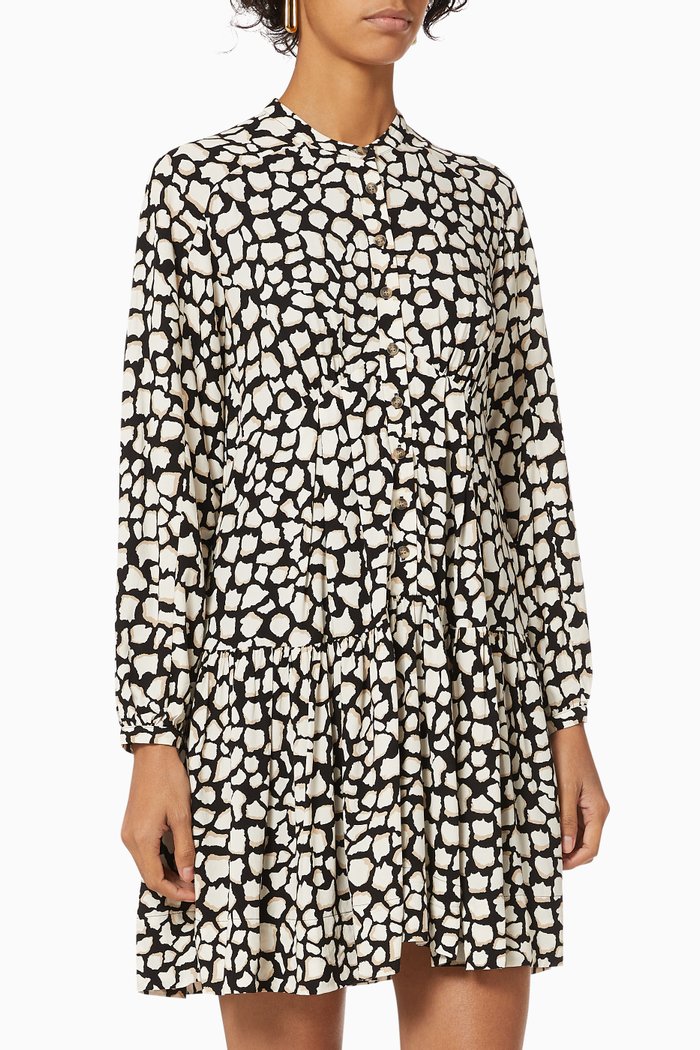 

Giraffe Trapeze Dress, Brown