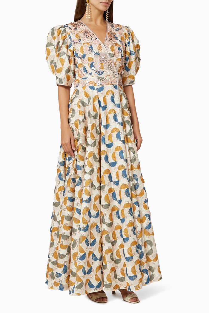 

Creo Embellished Wrap Dress, Multicolour