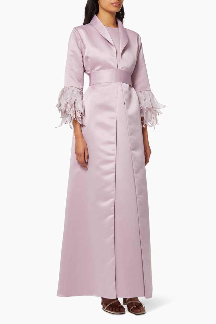 

Satin Jacket & Dress Set, Purple