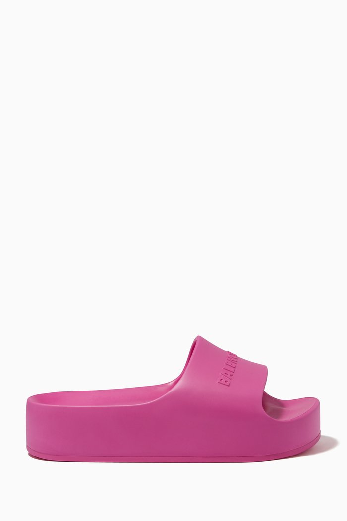 

Chunky Slides in Rubber, Pink