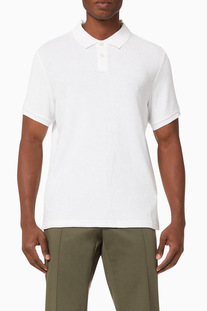 

Polo T-shirt in Cotton Terry, White