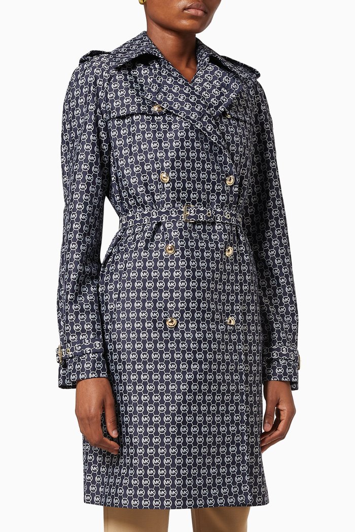 

Trench Coat in Diamond Logo Jacquard, Multicolour
