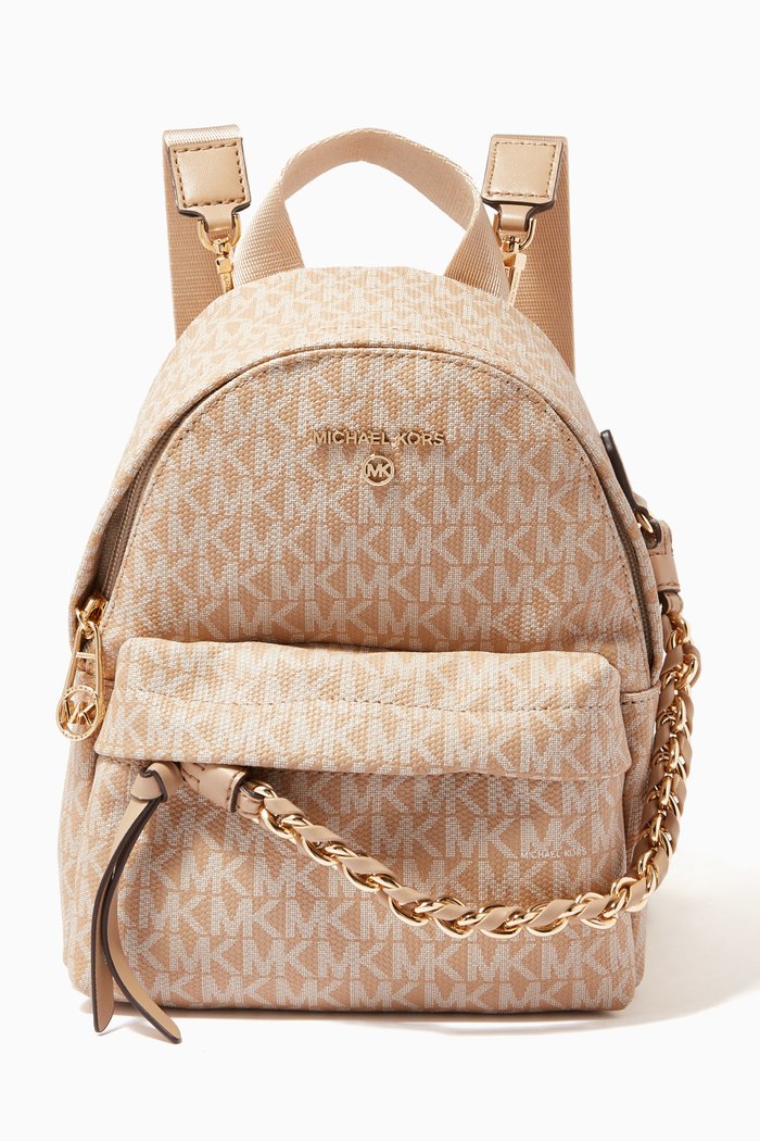 

Extra Small Slater Convertible Backpack in Logo Canvas, Brown