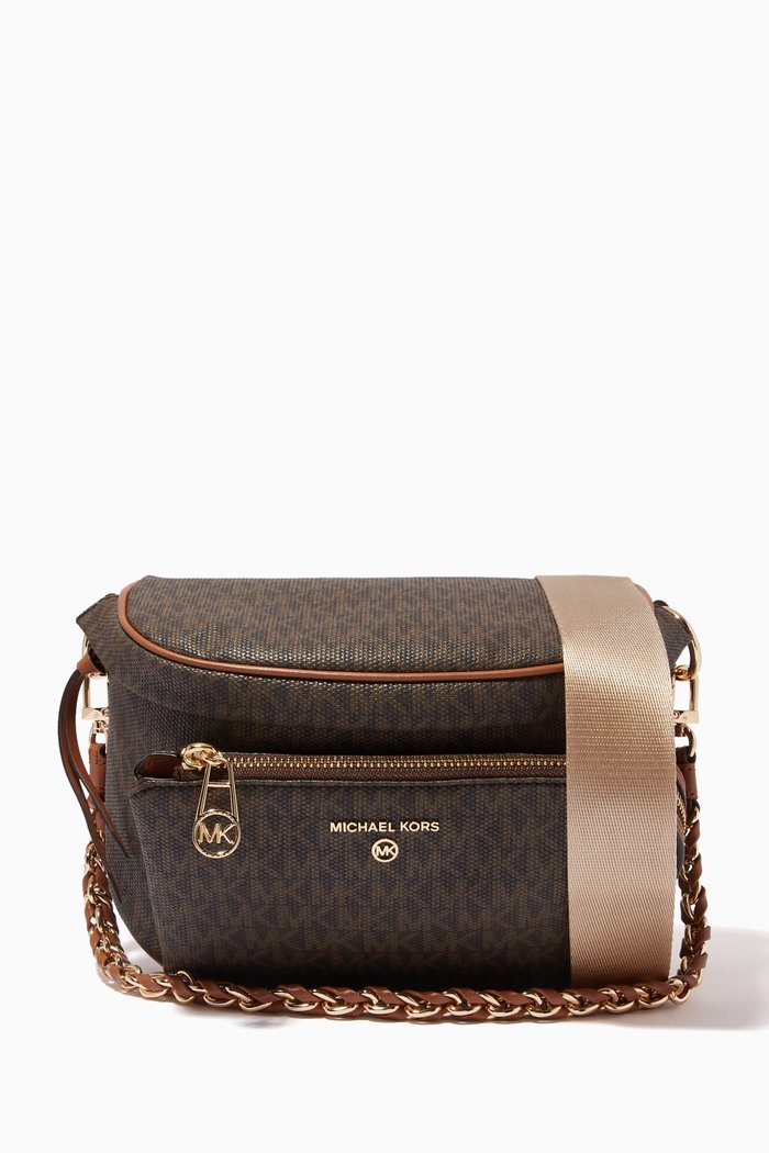 

Medium Slater Sling Pack in Logo Canvas, Brown