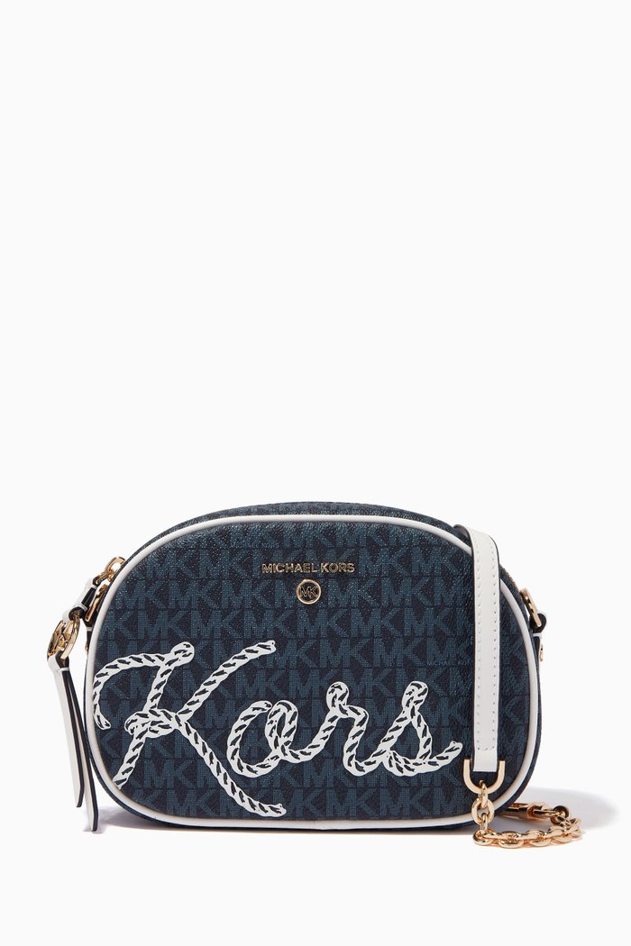 

Small Crossbody Bag in Canvas, Blue