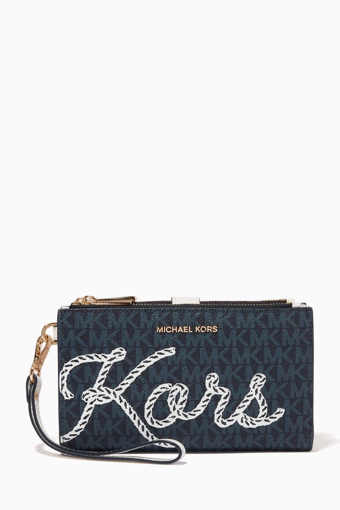 

Adele Smartphone Wallet in Logo Canvas, Blue