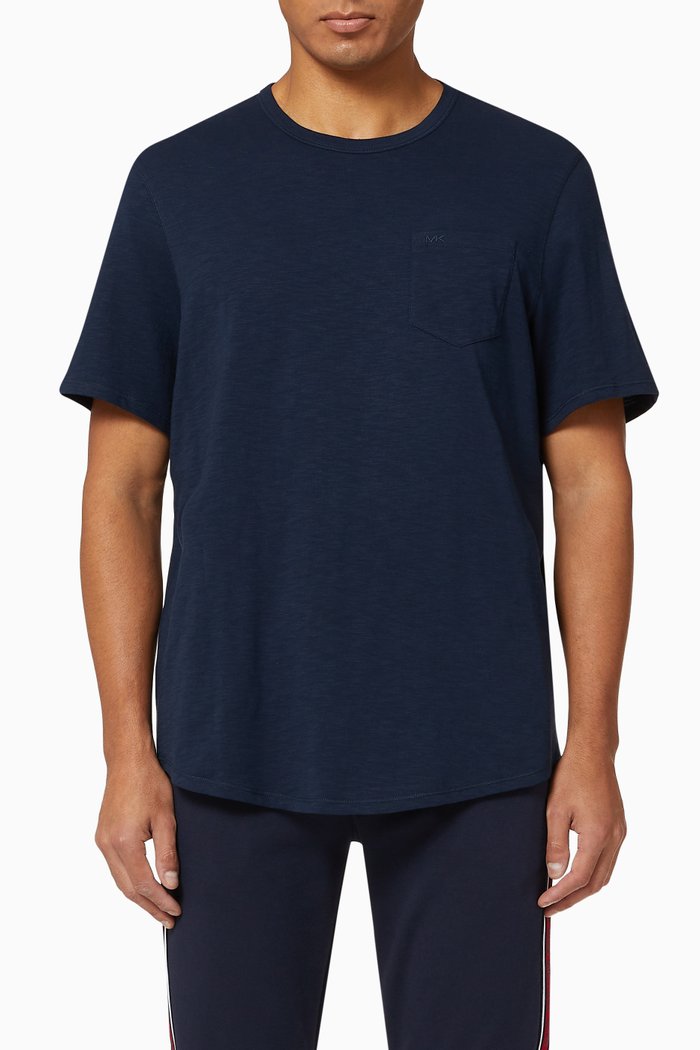 

Pocket T-shirt in Cotton, Blue