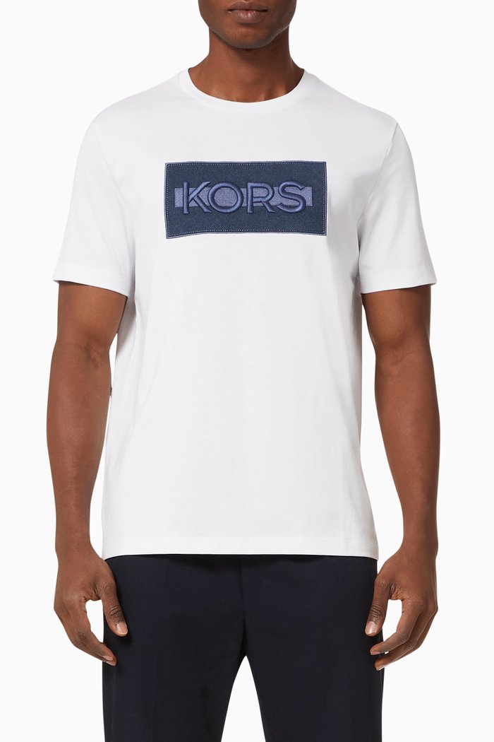 

Kors Embroidered T-shirt in Cotton, White