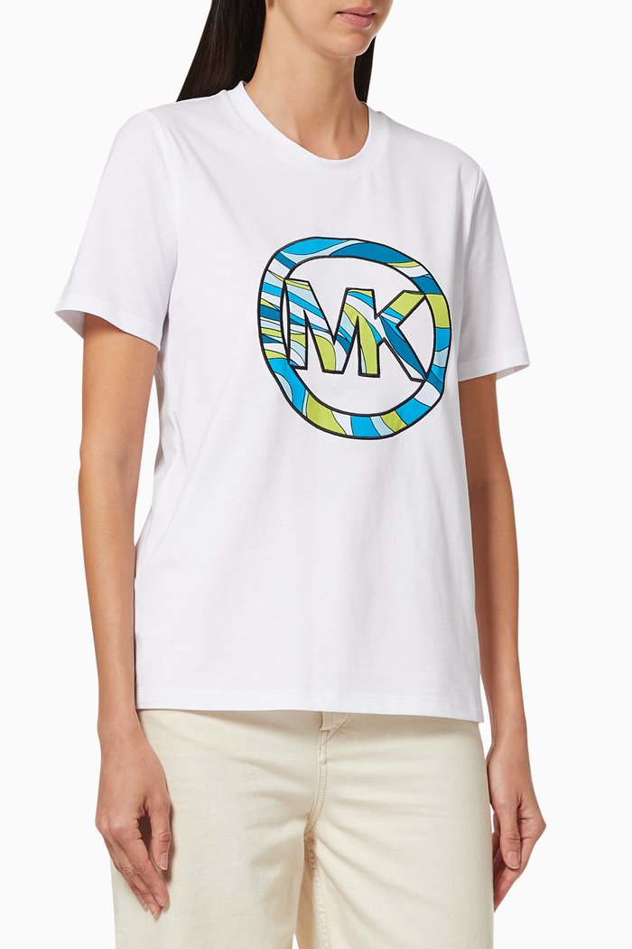 

Graphic Logo T-shirt in Organic Cotton, White