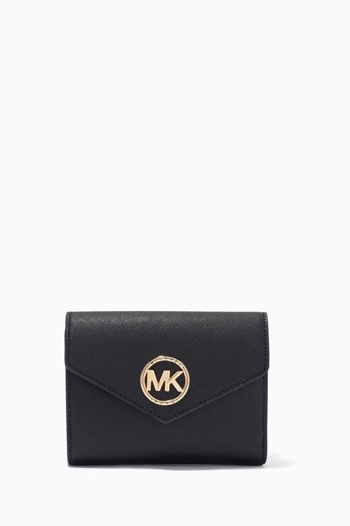 

Medium Carmen Envelope Wallet in Leather, Black