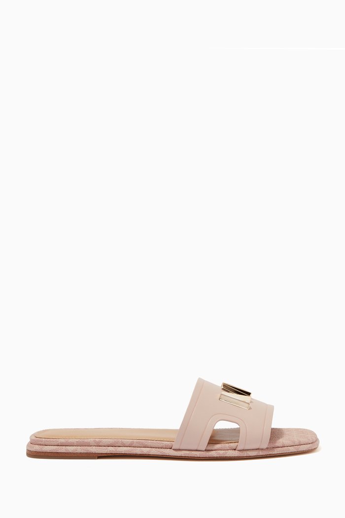 

Kippy Slide Sandals in Leather, Pink