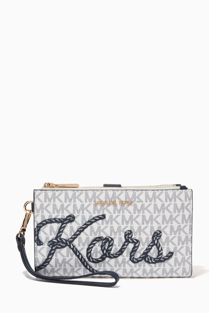 

Adele Smartphone Wallet in Logo Canvas, White
