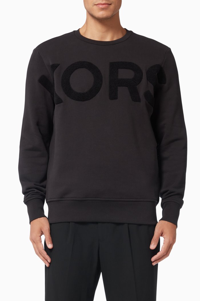 

Oversized Sweatshirt in Cotton Terry, Black