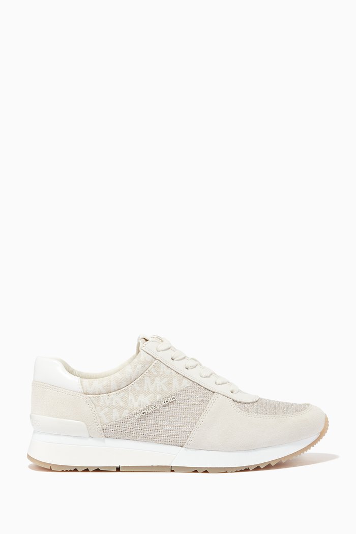 

Allie Sneakers in Suede & Logo Canvas, Brown