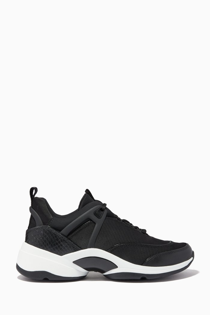 

Sparks Sneakers in Nylon & Mixed Leather, Black