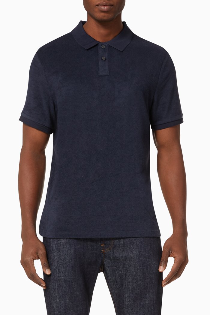 

Polo T-shirt in Cotton Terry, Blue