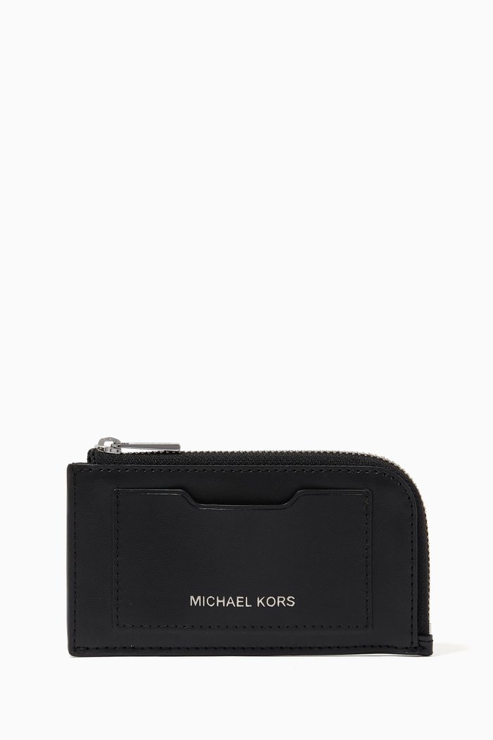 

Zip-around Card Case in Leather, Black