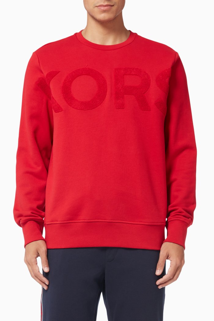 

Oversized Sweatshirt in Cotton Terry, Red