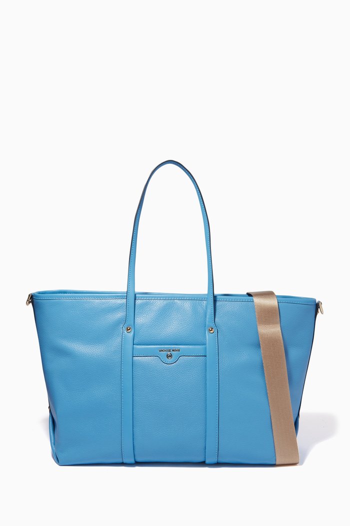 

Large Beck Tote Bag in Leather, Blue