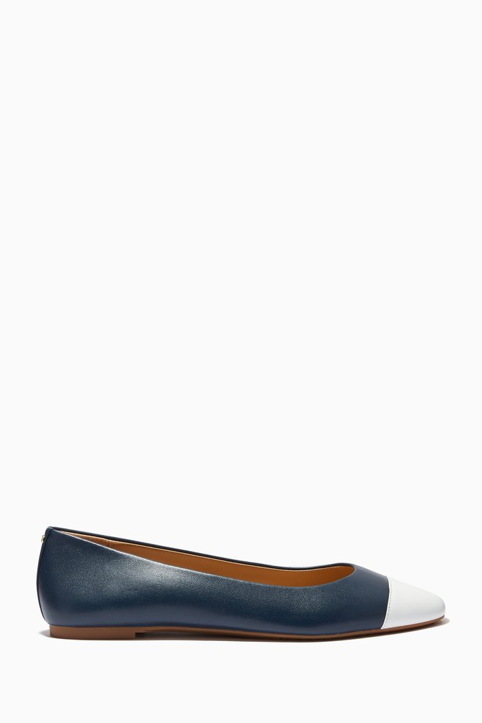 

Alyssa Flex Ballet Flats in Leather, Blue