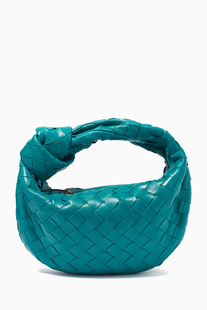 The Mini Jodie Bag in Intrecciato Nappa, Blue
