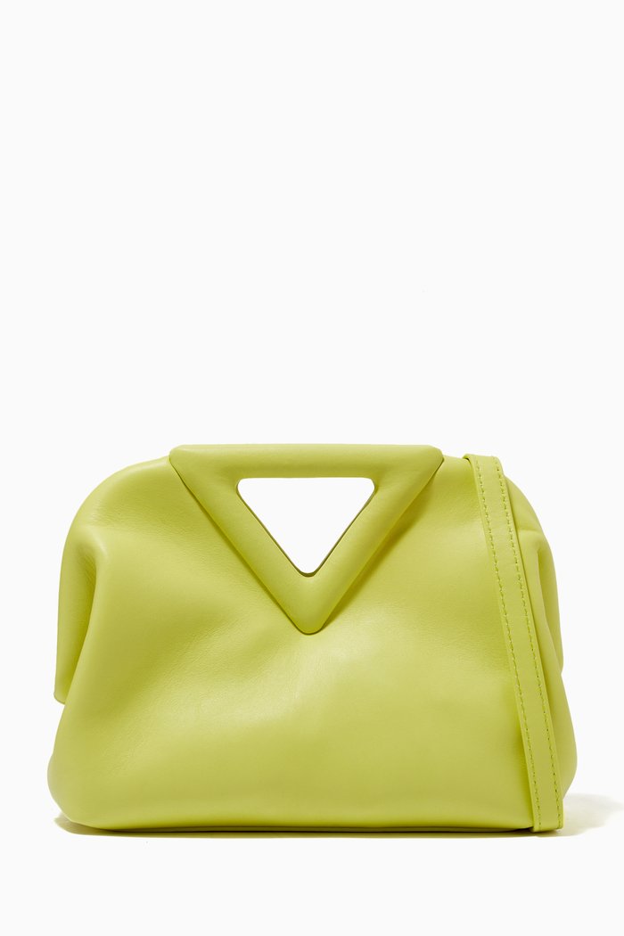 

The Mini Triangle Bag in Nappa Calfskin, Green
