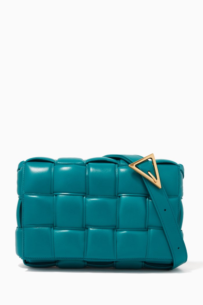 

Padded Cassette Bag in Nappa, Blue