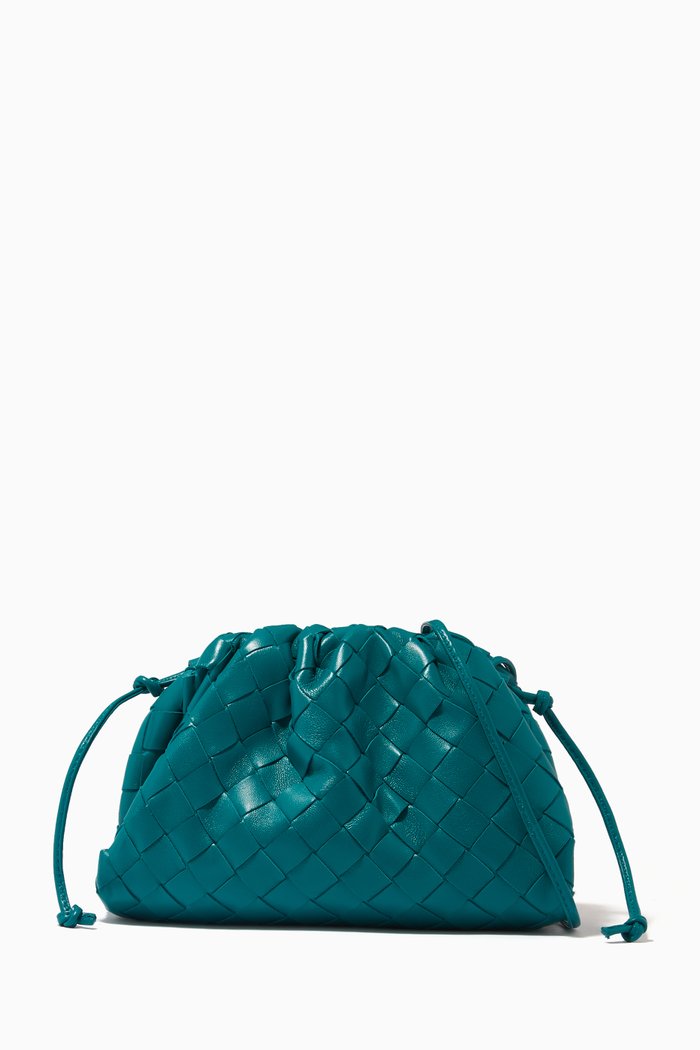 

The Mini Pouch in Intrecciato Nappa, Blue