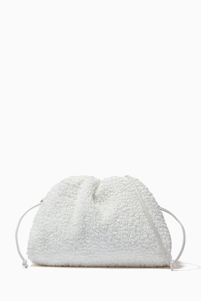 

The Mini Pouch in Bouclé, White